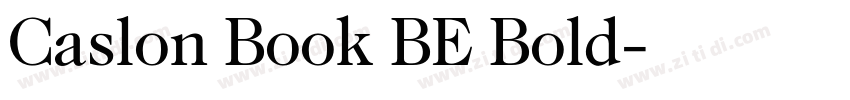 Caslon Book BE Bold字体转换